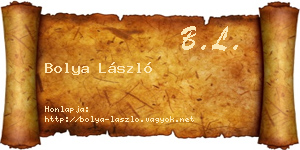 Bolya László névjegykártya