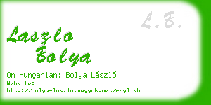 laszlo bolya business card