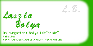 laszlo bolya business card